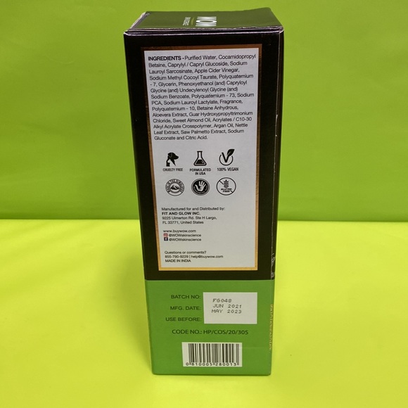 🌟2for$20🌟 New WOW Apple Cider Vinegar Shampoo (16.9 fl.oz) - Picture 5 of 6